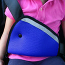 Kids Car Safe Fit Seat Belt Adjuster Baby Triangle Safety Device (Blue)