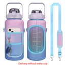 #A 2L Water Bottle Handheld Neoprene Kettle Anti-scalding Drinkware with Straps