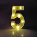 Digital Number LED Symbol Sign Night Light for Wedding Party Birthday (5) Newly
