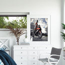 Motor Man Canvas Painted Oil Paint By Numbers Wall Art Modern DIY Bedroom Decor