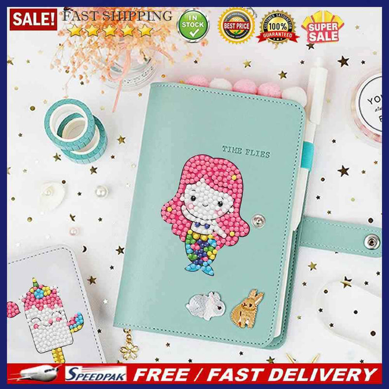 6pcs 5D Diamond Painting Stickers Kit DIY Cartoon Cup Phone Decor Kids (ST017