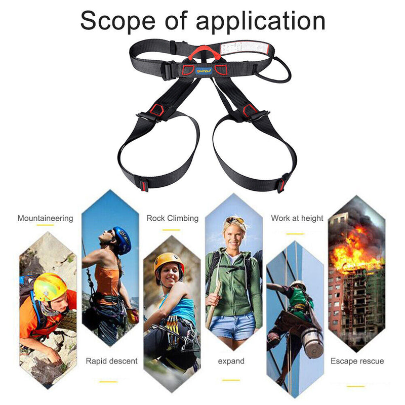 Rock Climbing Safety Belts Outdoor Survival Half Body Protective Harness Newly