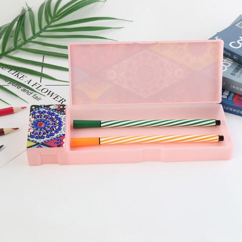 DIY Mandala Special Shaped Diamond Painting Pencil Case Stationery Storage Box