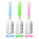 3pcs-Sponge Long Handle Cup Brush Baby Glass Bottle Kitchen Cleaning Tool