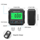 Angle Protractor 60 Degree Digital Inclinometer Level Meter Tool (Black A)