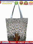 oil painting vase Printed large-capacity one-shoulder handbag