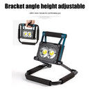 #A USB Solar LED Work Floodlights Waterproof for Camping Lighting with Bracket