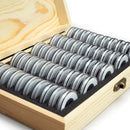 50pcs Coin Holder with Storage Box Round Capsules Coin Display Case Organizer
