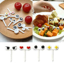 Food Fruit Picks Forks Cartoon Design Children Bento Lunch L6O1 Z9Y2 Box E6O0
