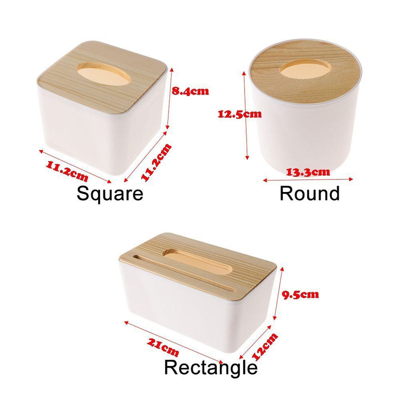 Decoration Wood Storage Case Cover Holder Wooden Tissue Box Napkin Paper Boxes