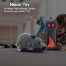 Wireless Electric RC Flocking Rat Toys Pet Cat Play Remote Control Mouse Toys