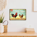 Retro Letter Chicken Metal Plate Painting for Bar Pub Tin Plaques Wall Sign