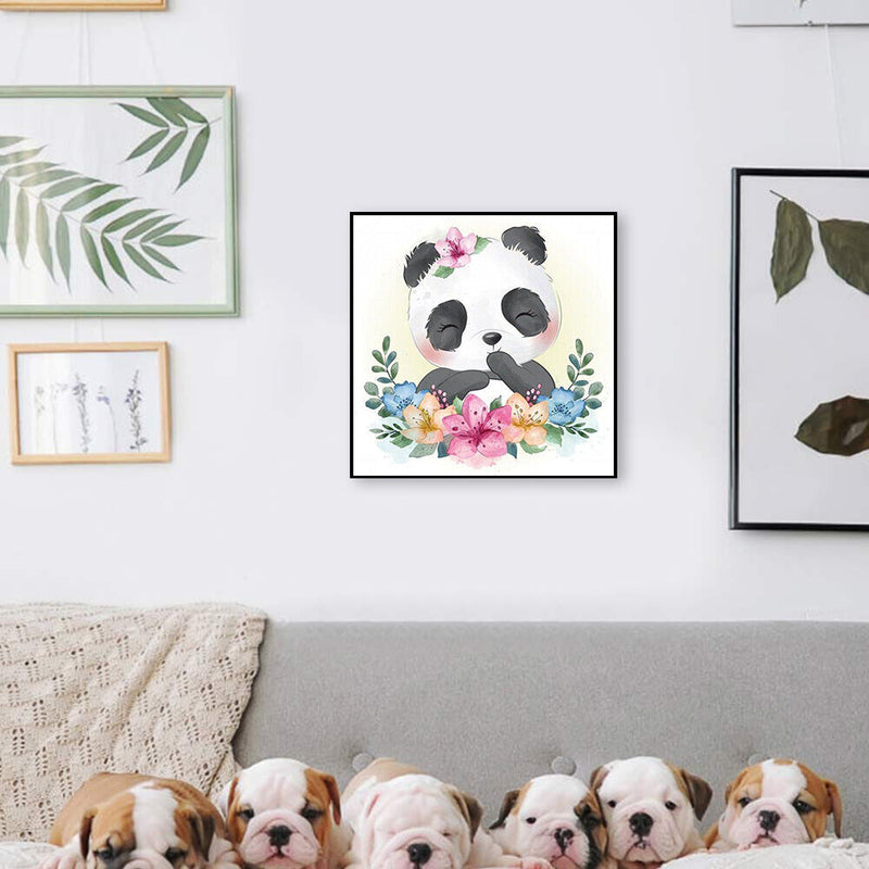 Oil Paint By Numbers Panda on Canvas Digital Paint Wall Artwork DIY Handicraf