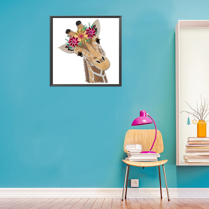 5D DIY Partial Special Shaped Drill Diamond Painting Giraffe Craft (HB244) Newly