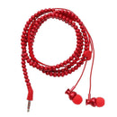 3.5mm Creative Bead Bracelet Metal Stereo Wired In-ear Earphone with Mic(2)