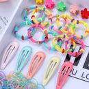 OPP Bag Candy Color Kids Girls Gifts Hair Rope Hairpin Hair Clip Accessories