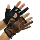 1 Pair Outdoor Sport Fishing Equipment Three Finger Cut Fishing Gloves Anti-Brief