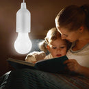 LED Hanging Light Bulb Battery Powered Colorful Pull Cord Bulbs (White) Newly