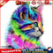 5D DIY Full Drill Diamond Painting Colorful Kitten Cross Stitch Embroidery Newly