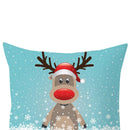 Christmas Elk Pillowcase Sofa Bed Home Living Room Linen Pillow Cover 45x45cm