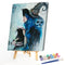 Witch Holding Cat Oil Paint By Numbers Kit DIY Acrylic Painting on Canvas