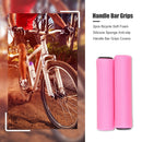 2pcs Bicycle Soft Foam Silicone Sponge Anti-slip Handle Bar Grips (Pink) Newly