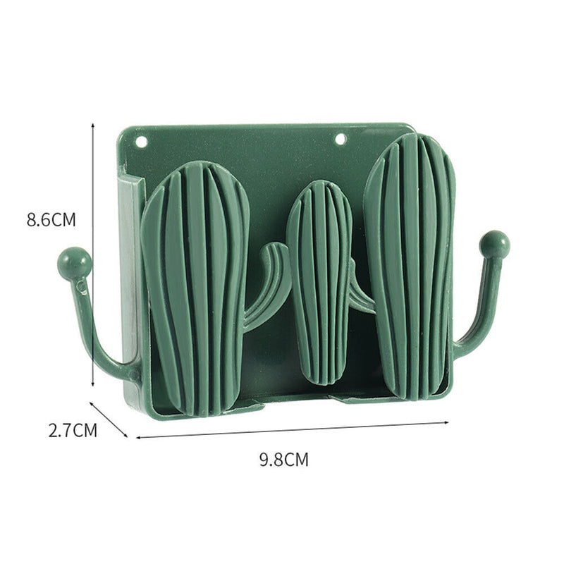 Punch Free Wall Storage Box Remote Control Phone Charging Holder (Green) Newly