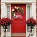 35CM 2022 Christmas Wreath Car Bows Garlands Hanging Party Ornaments Decor{