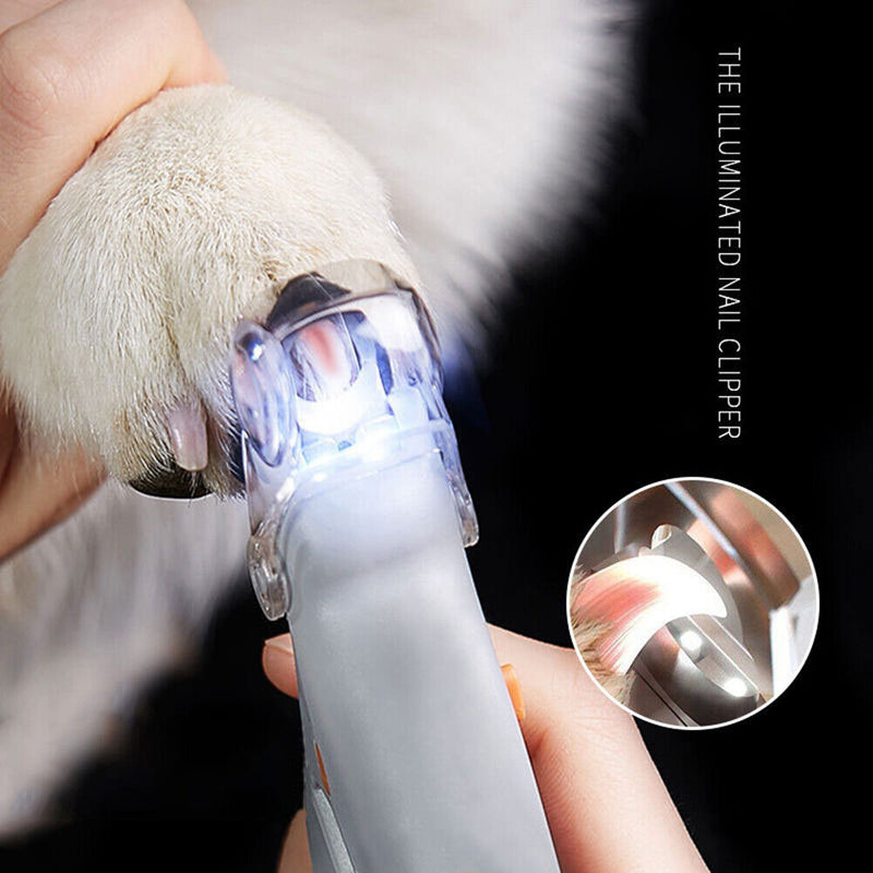 Pet Nail Clipper Nail Toe LED Light Claw Scissor Nail Trimmer Dog Cats