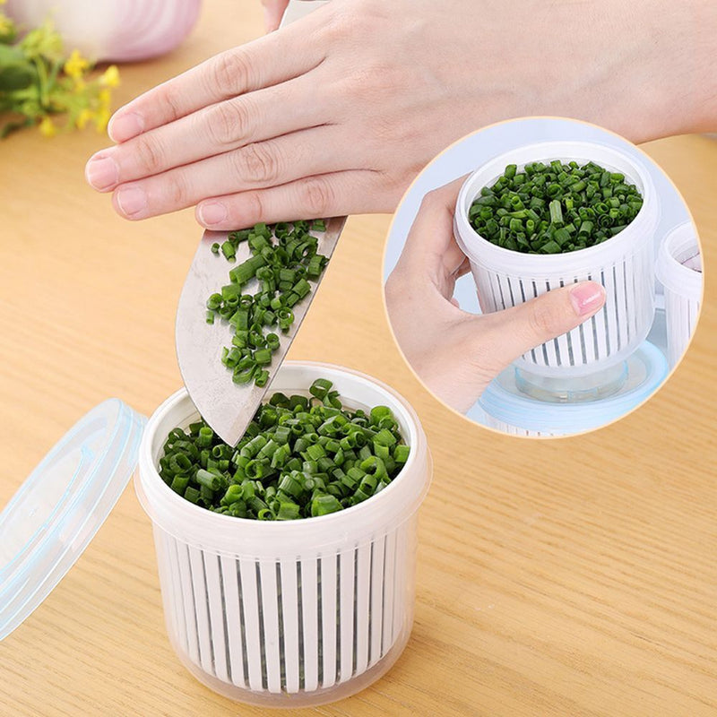 Double Layer Vegetables Sealed Keeper Fresh Storage Box Vegetable Storage Box