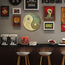 Round Yin and Yang Metal Plate Tin Sign Poster Plate Wall Home Decor Iron Paint