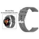Silicone Watch Band for Huawei Watch GT2 46mm/GT 2e Watch Strap (Grey) Newly