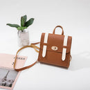 Hit Color Backpacks Shoulder Crossbody Bags Women PU Leather Small Satchel Messe