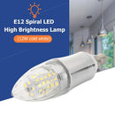 E12 12W LED SMD2835 AC85-265V Corn Bulb Screw Use Candle Light (Cold White)