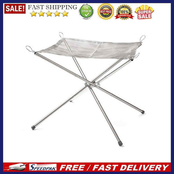 Outdoor Portable Camping Fire Bench Ultralight Detachable BBQ Grill Wood Stov