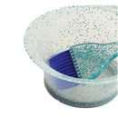 Professional Hair Dyeing Brush Bowl Hair Coloring Comb Mixing Bowls (Blue) Newly