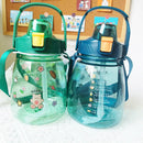 1300ml Drinking Water Bottle Big Belly Water Jug Cup Sports Bottle (Green)