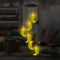 Solar Color Changing Wind Chime Lamps Star Moon Pendant Garden Light (B) Newly
