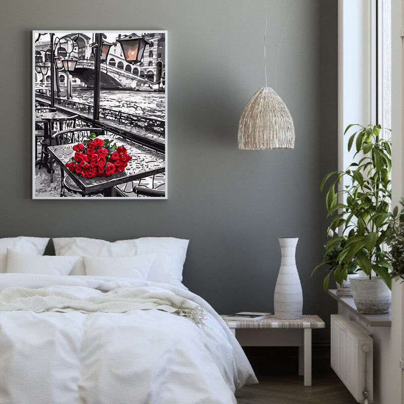 Flowers 40x50cm Oil Paint By Numbers Picture DIY Painting SXD216034