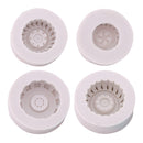 4pcs Tires Wheel Silicone Fondant Cake Molds Chocolate Baking Decorating Tools