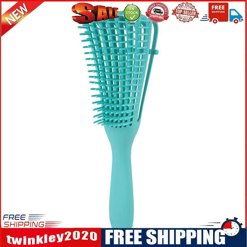 Women Hair Scalp Massage Comb Wet Curly Hairdress Styling Hairbrush (Green)