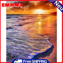 Round Diamond Painting Evening Beach Cross Stitch Embroidery Mosaic Picture Kit
