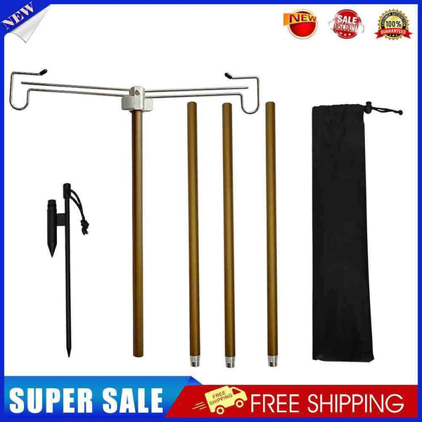 #A Outdoor Lantern Stand Folding Table Lamp Bracket Hanging Hook Pole Light Hold