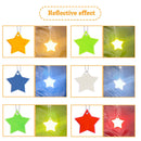 Safety Reflector Pendant Reflective Gear 12 Pieces Stars Pendant Keychain