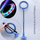 Folding Jumping Rope Ball Glowing One Foot Skip KIds Fitness Toys (Blue) Newly