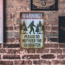 Sasquatch Warning Metal Plate Tin Sign for Bar Pub Club Cafe Wall Art Decor