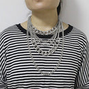 Punk Big Thick Chain Choker Multi-layer Women Men Night Club Necklace Jewelry