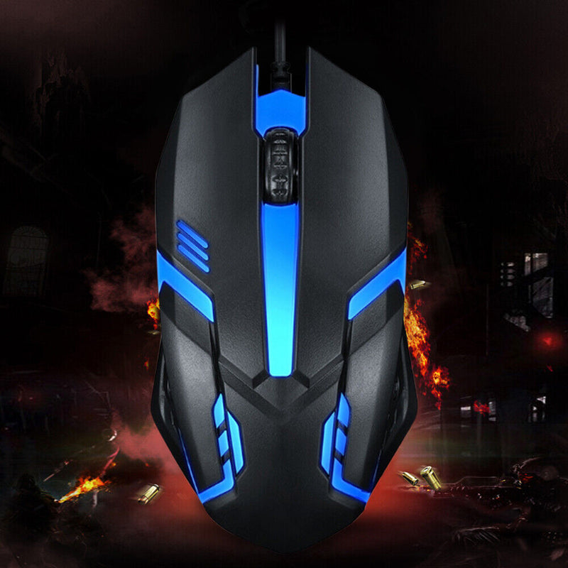 120cm USB 5500DPI 2 Buttons LED Wired Mice Ergonomic Accessories for Game Office