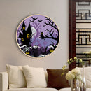 Partial Embroidery Kits Halloween Castle 11CT Stamped Needlework Home Decoration
