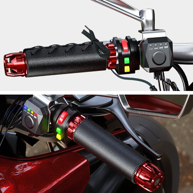 Waterproof Motorcycle Heated Pads Hand Grips Kits Handlebar Warmer Covers
